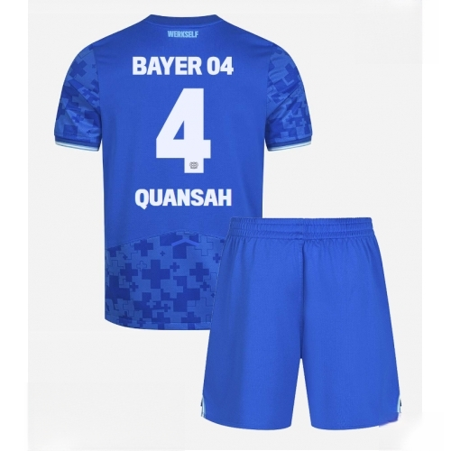 Bayer Leverkusen Jarell Quansah #4 Cheap Third Stadium Football kit kids 2025-26 Sale (+ pants)