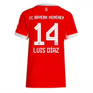 Bayern Munich Luis Diaz #14 Cheap Home Stadium Shirt for Women 2025-26 Sale