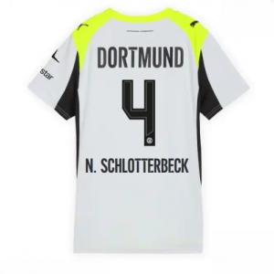 Borussia Dortmund Nico Schlotterbeck #4 Cheap Away Football Shirt for Women 2025-26 Sale