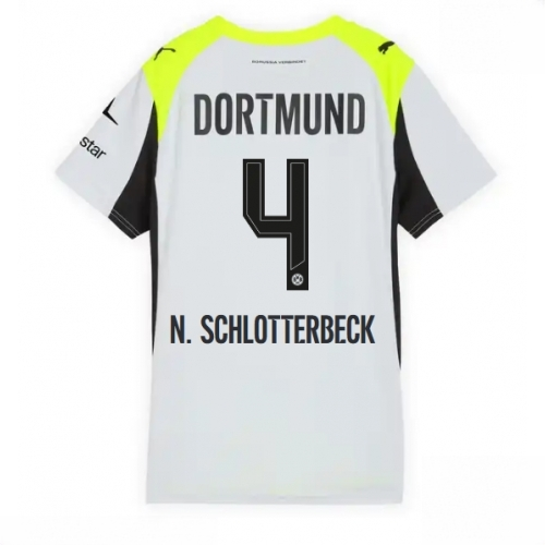 Borussia Dortmund Nico Schlotterbeck #4 Cheap Away Football Shirt for Women 2025-26 Sale