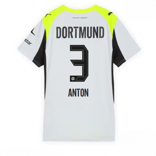 Borussia Dortmund Waldemar Anton #3 Cheap Away Football Shirt for Women 2025-26 Sale
