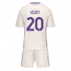 Fiorentina Moise Kean #20 Cheap Away Stadium Kit for Kids 2025-26 Short Sleeve Top & Shorts