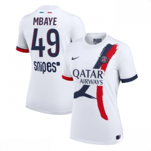 Paris Saint-Germain PSG Ibrahim Mbaye #49 Cheap Away Football Shirt for Women 2025-26 Sale