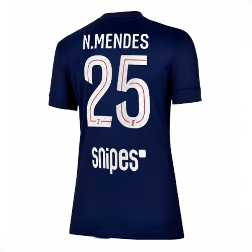 Paris Saint-Germain PSG Nuno Mendes #25 Cheap Home Football Shirt for Women 2025-26 Sale