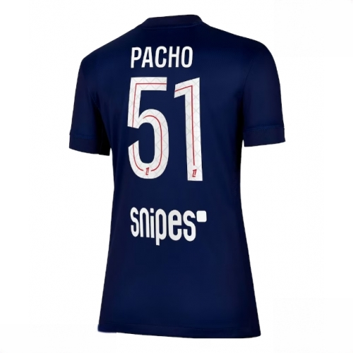 Paris Saint-Germain PSG Willian Pacho #51 Cheap Home Football Shirt for Women 2025-26 Sale