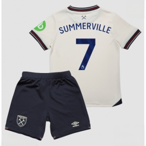 West Ham United Crysencio Summerville #7 Cheap Away Stadium Kit for Kids 2025-26 UK Sale