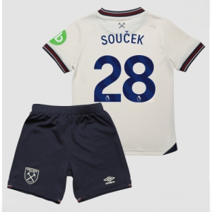 West Ham United Tomas Soucek #28 Cheap Away Stadium Kit for Kids 2025-26 UK Sale