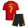 Belgium Kevin De Bruyne #7 Cheap Home Stadium Kit for Kids World Cup 2026 Set