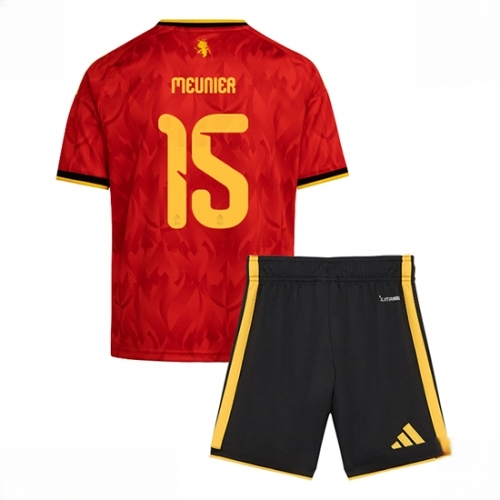 Belgium Thomas Meunier #15 Cheap Home Stadium Kit for Kids World Cup 2026 Set