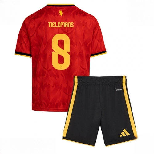 Belgium Youri Tielemans #8 Cheap Home Stadium Kit for Kids World Cup 2026 Set