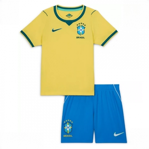 Brazil World Cup 2026 Home Stadium Kit for Kids Custom name and number Jersey