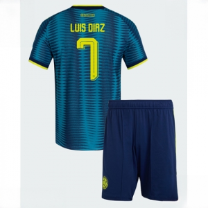 Colombia Luis Diaz #7 Cheap Away Stadium Kit for Kids set World Cup 2026 Sale