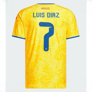 Colombia Luis Diaz #7 Men Home Stadium Shirt World Cup 2026 Short Sleeve