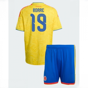 Colombia Rafael Santos Borre #19 Cheap Home Stadium Kit for Kids set World Cup 2026 Sale