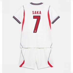 England Bukayo Saka #7 Cheap Home Stadium Kit for Kids World Cup 2026 Sale (+ pants)