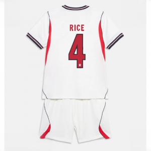 England Declan Rice #4 Cheap Home Stadium Kit for Kids World Cup 2026 Sale (+ pants)