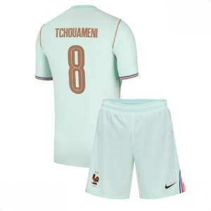 France Aurelien Tchouameni #8 Cheap Away Stadium Kit for Kids World Cup 2026 Soccer Jerseys