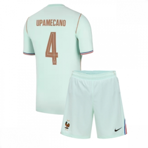 France Dayot Upamecano #4 Cheap Away Stadium Kit for Kids World Cup 2026 Soccer Jerseys