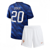 France Desire Doue #20 Cheap Home Stadium Kit for Kids World Cup 2026 Soccer Jerseys