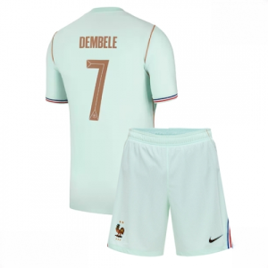 France Ousmane Dembele #7 Cheap Away Stadium Kit for Kids World Cup 2026 Soccer Jerseys
