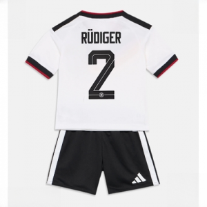 Germany Antonio Rudiger #2 Cheap Home Stadium Kit Set for Kids World Cup 2026 Sale