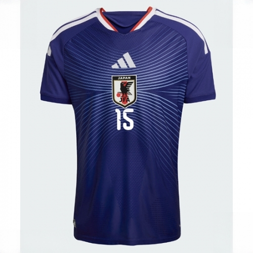 Japan Daichi Kamada #15 Men Home Stadium Shirt World Cup 2026 Short Sleeve - Image 2