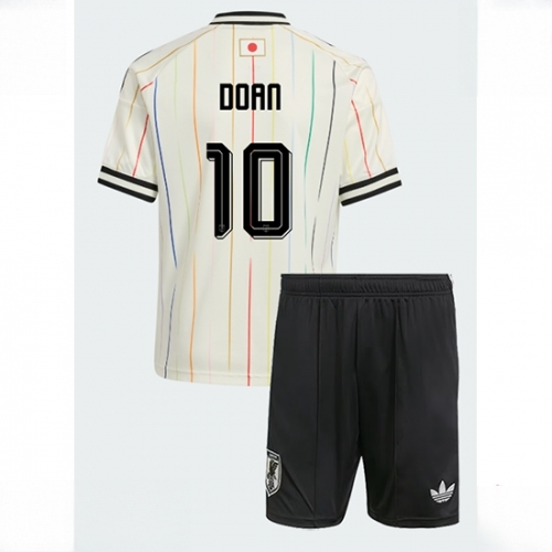 Japan Ritsu Doan #10 Cheap Away Stadium Kit for Kids World Cup 2026 Jerseys Set