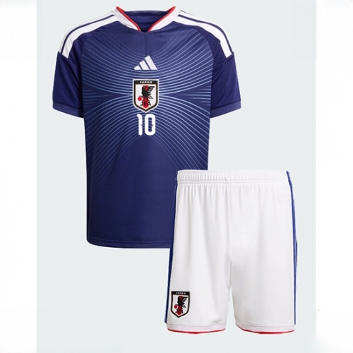 Japan Ritsu Doan #10 Cheap Home Stadium Kit for Kids World Cup 2026 Jerseys Set - Image 2