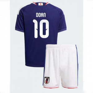 Japan Ritsu Doan #10 Cheap Home Stadium Kit for Kids World Cup 2026 Jerseys Set