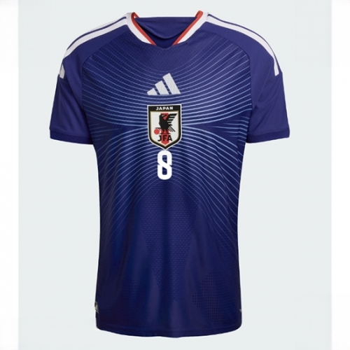 Japan Takumi Minamino #8 Men Home Stadium Shirt World Cup 2026 Short Sleeve - Image 2