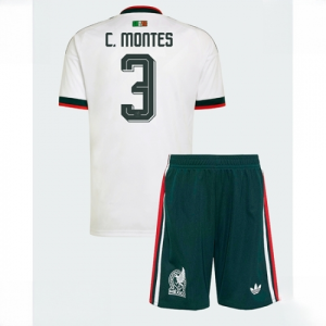 Mexico Cesar Montes #3 Cheap Away Stadium Kit for Kids World Cup 2026 Sale (+ pants)