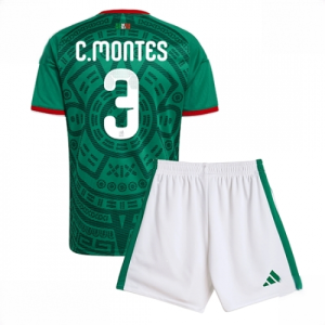 Mexico Cesar Montes #3 Cheap Home Stadium Kit for Kids World Cup 2026 Sale (+ pants)