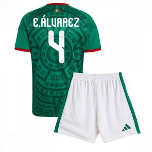 Mexico Edson Alvarez #4 Cheap Home Stadium Kit for Kids World Cup 2026 Sale (+ pants)