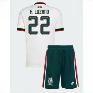 Mexico Hirving Lozano #22 Cheap Away Stadium Kit for Kids World Cup 2026 Sale (+ pants)