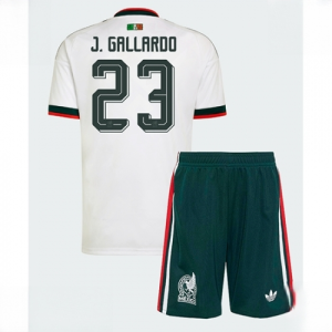 Mexico Jesus Gallardo #23 Cheap Away Stadium Kit for Kids World Cup 2026 Sale (+ pants)