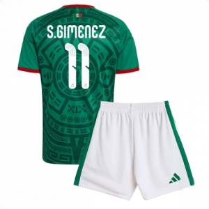 Mexico Santiago Gimenez #11 Cheap Home Stadium Kit for Kids World Cup 2026 Sale (+ pants)