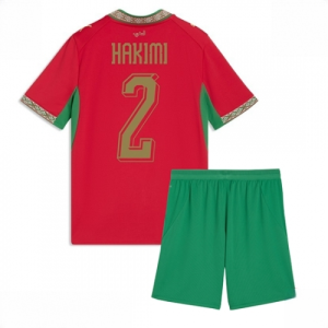 Morocco Achraf Hakimi #2 Cheap Home Stadium Kit for Kids World Cup 2026 online (+ pants)