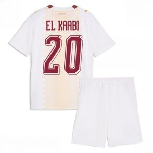 Morocco Ayoub El Kaabi #20 Cheap Away Stadium Kit for Kids World Cup 2026 online (+ pants)