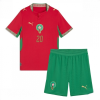 Morocco Ayoub El Kaabi #20 Cheap Home Stadium Kit for Kids World Cup 2026 online (+ pants)-1