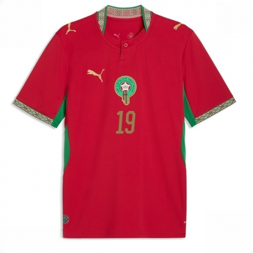 Morocco Youssef En-Nesyri #19 Men Home Stadium Shirt World Cup 2026 Short Sleeve - Image 2