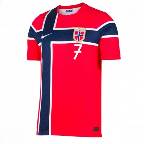 Men Norway World Cup 2026 Kit Alexander Sorloth #7 Home Stadium Shirt Online