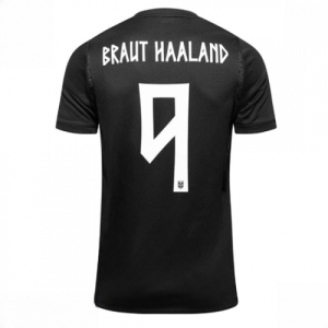 Men Norway World Cup 2026 Jersey Erling Haaland #9 Away Stadium Shirt black