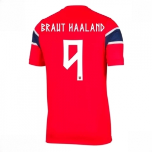 Buy Men's Norway World Cup 2026 kits Erling Haaland #9 Home Stadium Shirt Short Sleeve