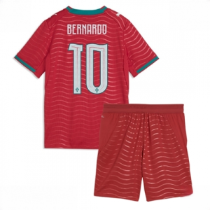 Portugal Bernardo Silva #10 Cheap Home Stadium Kit for Kids World Cup 2026 Soccer Jerseys