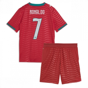 Portugal Cristiano Ronaldo #7 Cheap Home Stadium Kit for Kids World Cup 2026 Soccer Jerseys