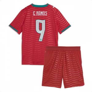 Portugal Goncalo Ramos #9 Cheap Home Stadium Kit for Kids World Cup 2026 Soccer Jerseys