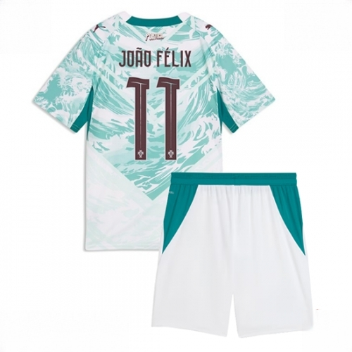 Portugal Joao Felix #11 Cheap Away Stadium Kit for Kids World Cup 2026 Soccer Jerseys