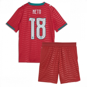 Portugal Pedro Neto #18 Cheap Home Stadium Kit for Kids World Cup 2026 Soccer Jerseys