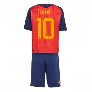 Spain Dani Olmo #10 Cheap Home Stadium Kit for Kids World Cup 2026 Soccer Jerseys