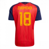 Spain World Cup 2026 Home Stadium Shirt Martin Zubimendi #18 Men Short Sleeve